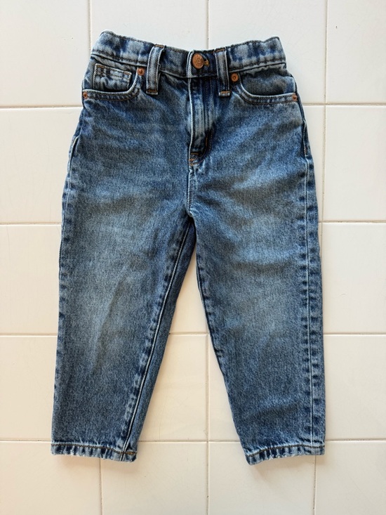 J. Crew Other - J. Crew Girls Sz 4 High Waist Mom Jeans Adjustable Waist 100% Cotton Crew Cuts